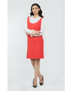 WHITE BLOUSE WITH GOLDEN CUFFS AND COLLAR