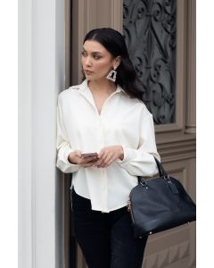 BOYFRIEND BLOUSE WITH METALIC DETAILS