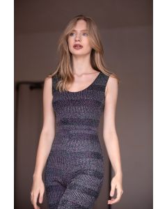 SLEEVELESS LUREX JUMPSUIT