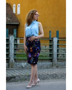 FLORAL PRINT PENCIL SKIRT