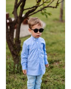 BLUE SHIRT WITH PARTIAL FENCING FOR CHILDREN