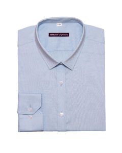 SLIM FITTED BLUE SHIRT WITH LONG SLEEVES