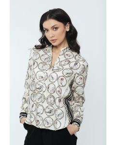 PRINTED SILK BLOUSE