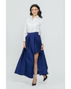 ELECTRIC BLUE, LONG A-LINE SKIRT