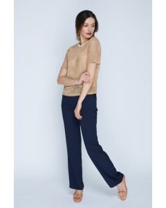 GOLDEN BLOUSE WITH SHORT SLEEVES