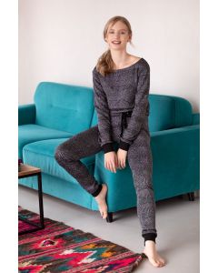 LUREX JUMPSUIT WITH LONG SLEEVES