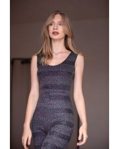 SLEEVELESS LUREX JUMPSUIT