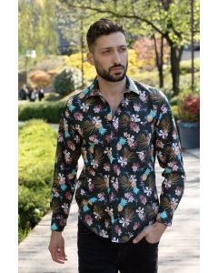 REGULAR FITTED SHIRT IN JUNGLE PRINT