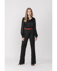 SALOPETA NEAGRA DIN SATIN STRETCH