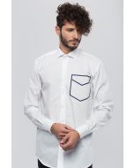 REGULAR FIT SHIRT WITH ONE PRINTED POCKET